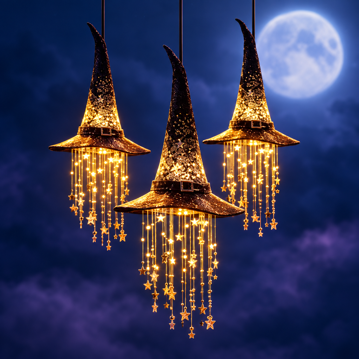 Glowing Witch Hat Hanging Light