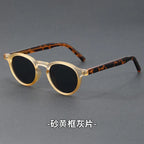 Polarized Sunglasses Men TR90 Frame Acetate Fashion Sun Glasses Women Unisex Trend Decoration European Style Grey Brown