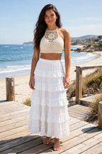 Seabreeze Woven Crop Tops