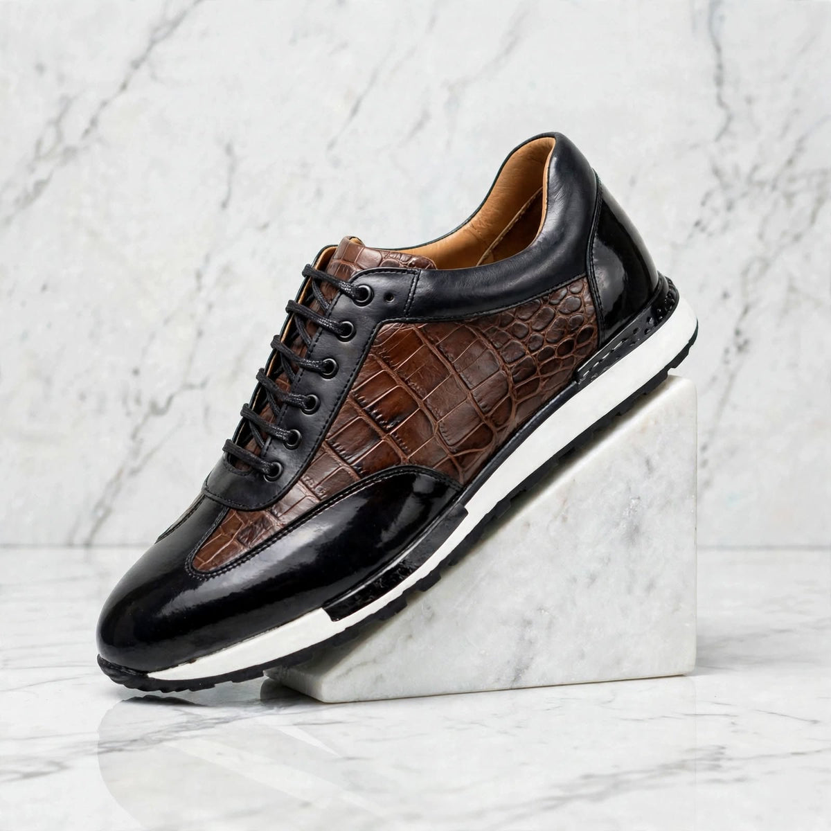 Ferrenti Leather Dress Sneakers