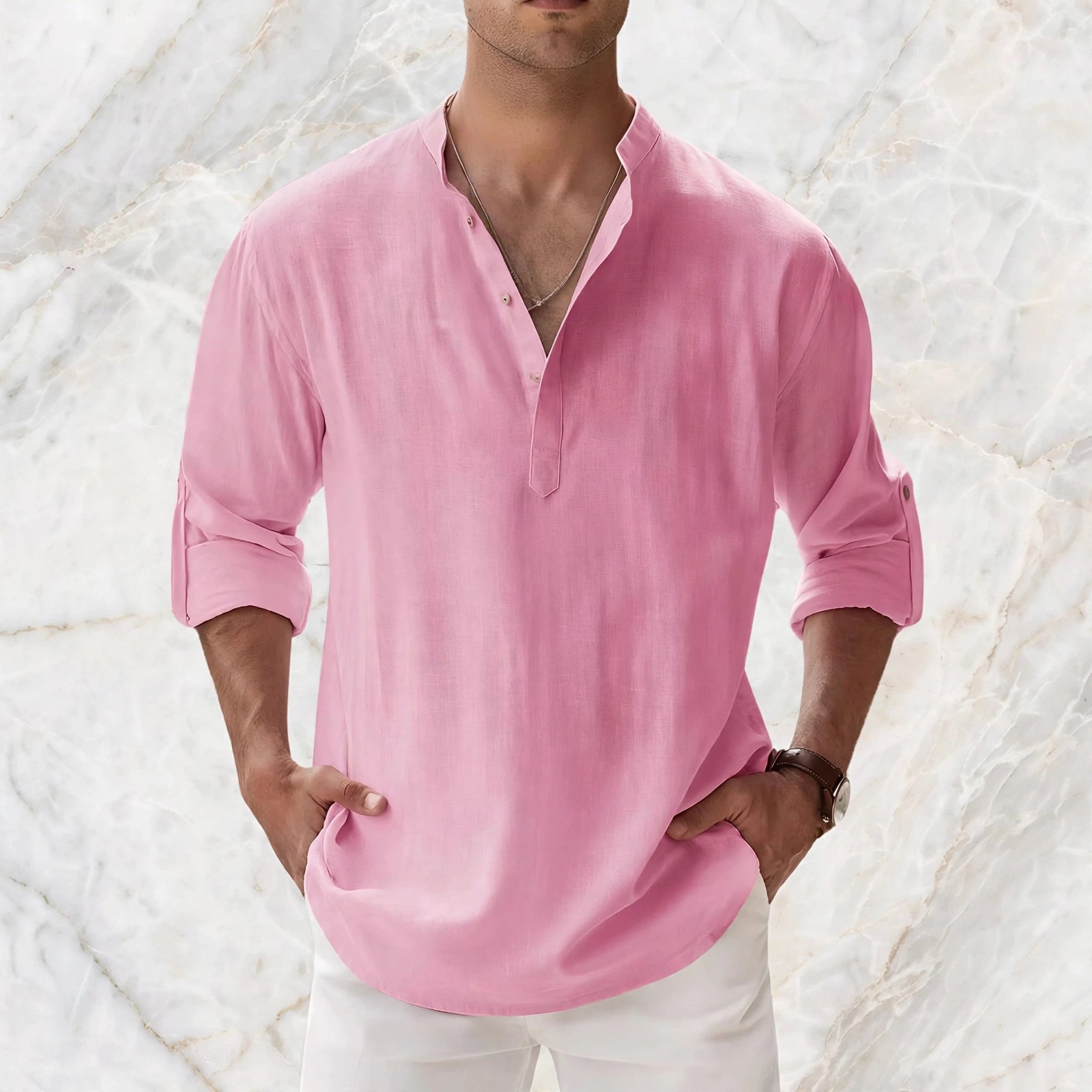Boho Linen Henley