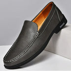 Leather Men Footwear Slip on Office Man Formal Shoes Wedding Party Men Dress Shoes Breath Driving Lazy Loafers Moccasins