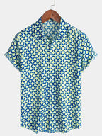 Mens Striped Casual Holiday Short Sleeve Orange Summer Button Down Shirt Hawaiian Shirt Summer Spring Lapel Button Down
