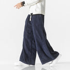 Ribline Corduroy Wide-Leg Pants