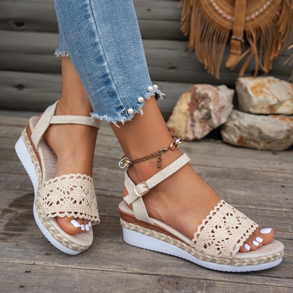 Breeze Weave Woven Wedge