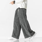 Ribline Corduroy Wide-Leg Pants