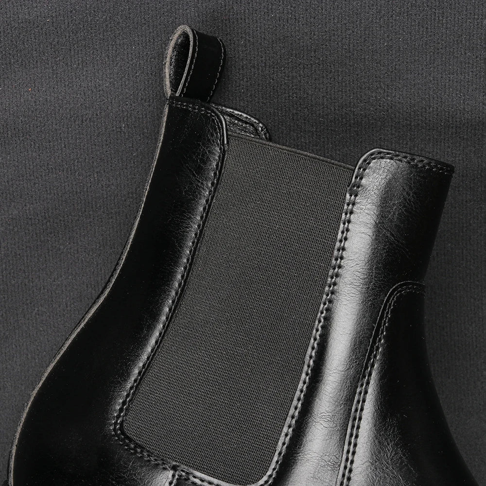 40~46 Chelsea Boots Men 2024 Brand Comfortable Fashion Leather Men Boots #KD431