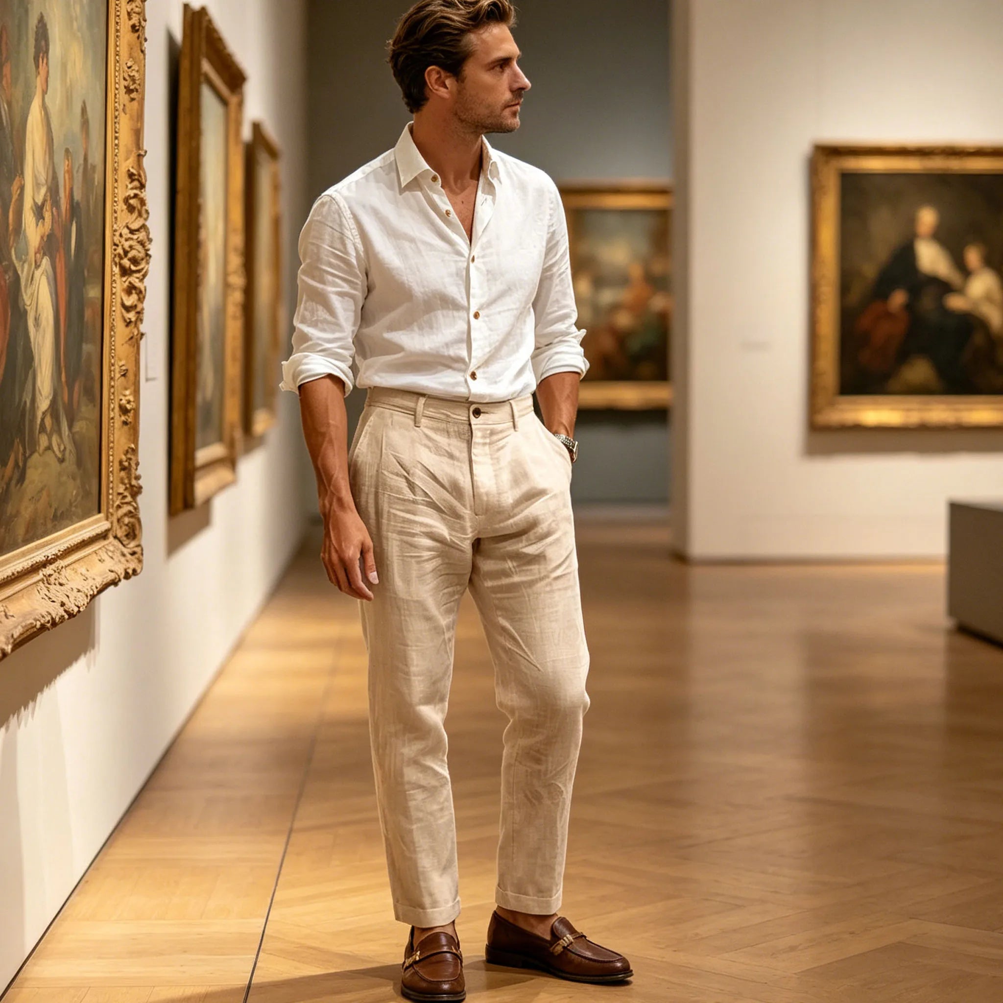 Bayward Coastal Linen Trouser