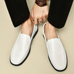 Leather Men Footwear Slip on Office Man Formal Shoes Wedding Party Men Dress Shoes Breath Driving Lazy Loafers Moccasins
