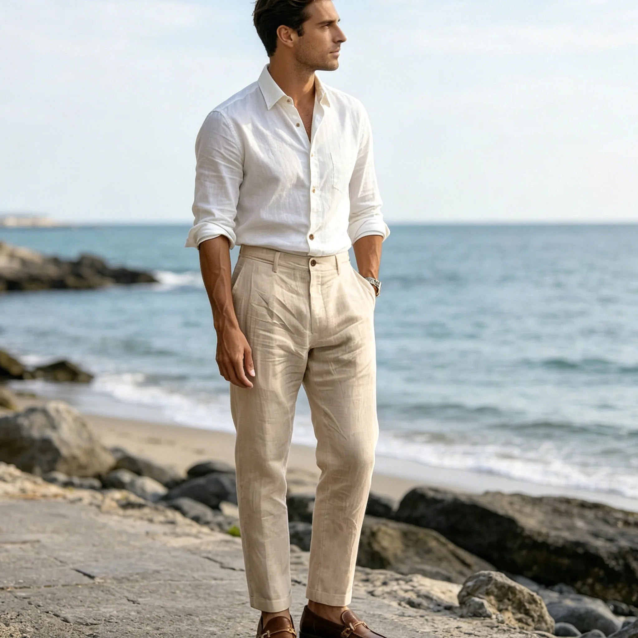 Bayward Coastal Linen Trouser