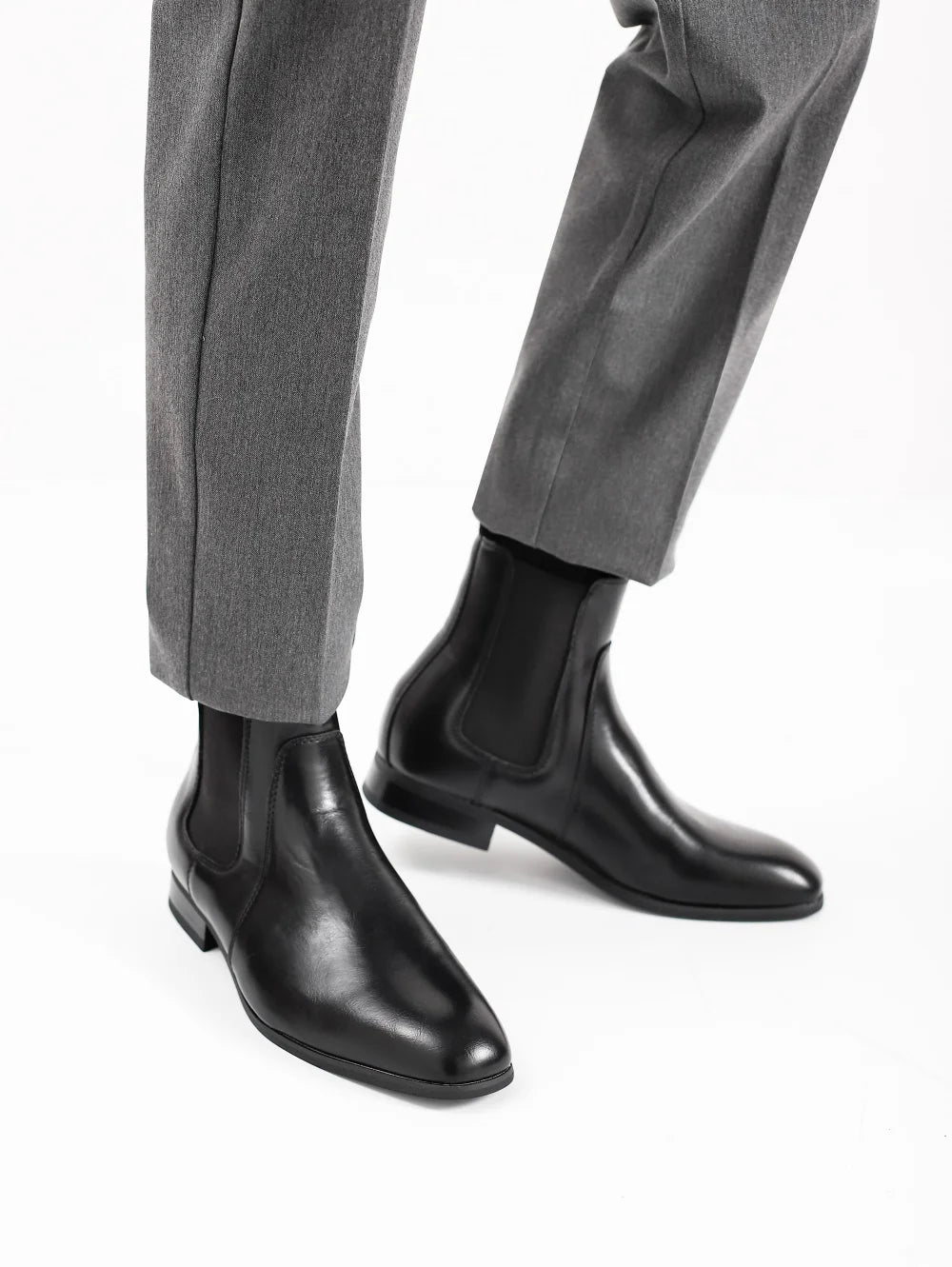 40~46 Chelsea Boots Men 2024 Brand Comfortable Fashion Leather Men Boots #KD431