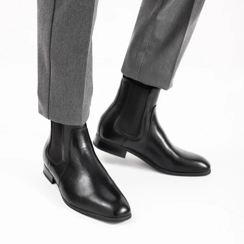 40~46 Chelsea Boots Men 2024 Brand Comfortable Fashion Leather Men Boots #KD431