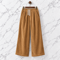 Ribline Corduroy Wide-Leg Pants