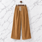 Ribline Corduroy Wide-Leg Pants