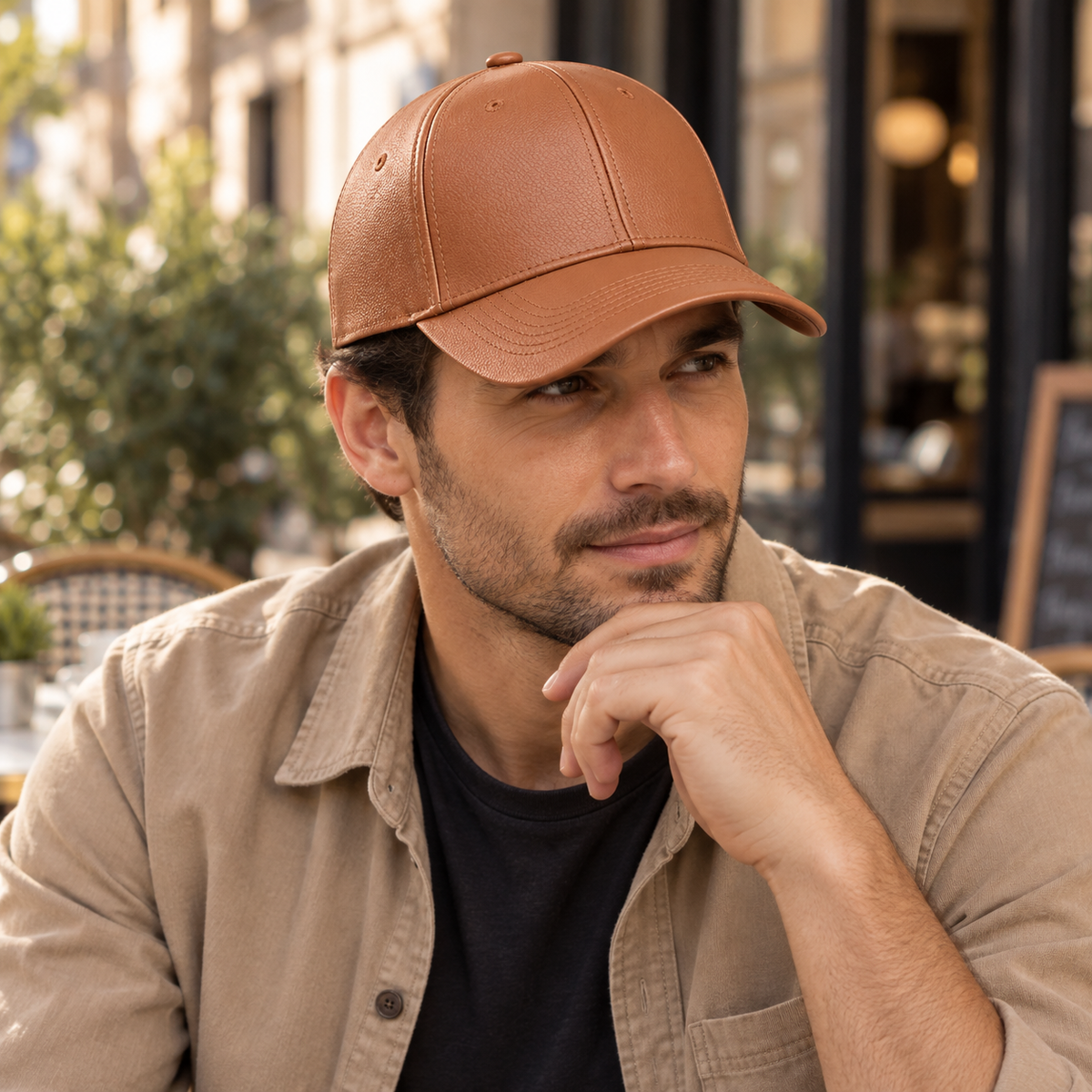 Sutter Leather Cap